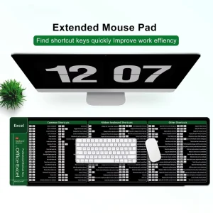Large Desktop Mouse Pad with a Durable Non slip Rubber Base and a Smooth Fabric Surface Suitable for Office or Gaming Use