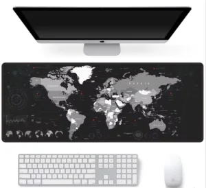 Large Gaming Mouse Pad with Non Slip Rubber Base Professional Mouse Pad & Computer Game Mouse Mat 35.4×15.7×0.1IN 90 * 40 Map