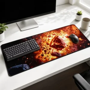 Large Mouse Pad Extended Gaming Mouse Pad Geographic Mousepad with Stitched Edges Keyboard Mouse Mat 3mm