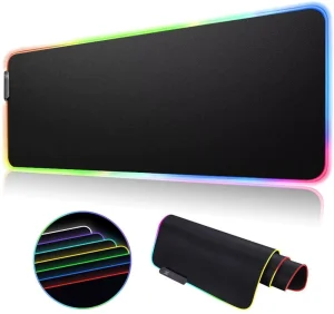 Large RGB LED Gaming Mouse Pad with Flashing 10 Lighting Effect Non slip Rubber Base USB 2.0 Interface in Stock