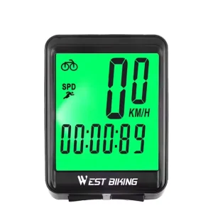 Large Screen Backlit Cycling Speedometer IPX6 Waterproof LCD Odometer for MTB and Road Bike