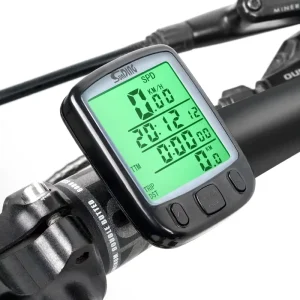 Large Screen Digital Wired Cycling Computer Waterproof Bike Speedometer with Night Backlight