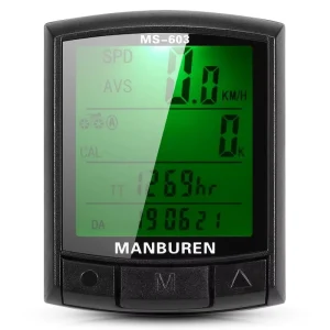 Large Screen Wireless Digital Bike Computer LCD Display Waterproof Sensor Speedometer Odometer