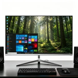 Latest 24 27 2K 4K Screen Office Computer All in One Pc I9 I7 I5 Pc All in One Desktops Computer for Designer
