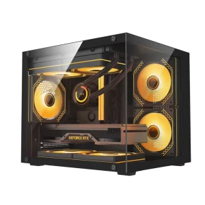 Latest Easy Installation Mid Tower Gaming PC Case Fan Mini ITX & MicroATX Side Panel Stocks Official Black Computer Case Towers