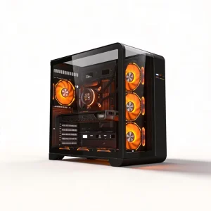 Left Side 360mm Water Cooling Gaming Case 400mm GPU Support ATX M ATX PC Chassis High Airflow Tempered Glass Computer Case