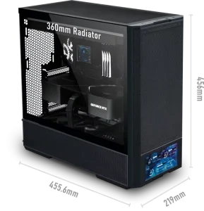 LianLi LANCOOL 207 Digital M ATX Sized Case 6 Inch LCD Screen ATX Compatible Pre Installed Four Gaming Computer Cases Towers