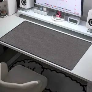 Linen Table Mat Anti slip Mouse Pad Large sized Office Gaming and Household Desktop Pad
