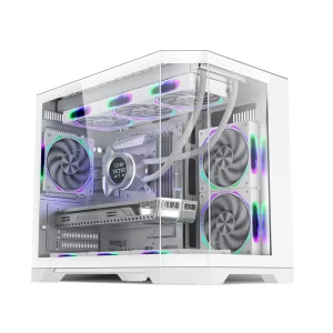 Lovingcool Customize Logo RGB Gamer Cabinet MATX CPU PC Case Gaming Desktop Computer Cases Towers Support 360mm Liquid Cooler