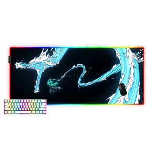 Luminous Natural Rubber Customized Logo Anime Cartoon Large RGB Eco friendly Scratch Proof Gaming Mouse Pad Stock Water