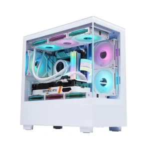 M-ATX Desktop Gaming PC Case Tempered Glass