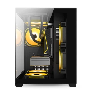 M ATX Gaming Computer Case Tempered Glass Panel Micro ATX Mid Tower Metal Gaming PC Cabinet OEM