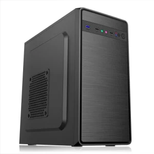 M-ATX Office Desktop ATX Gaming PC Case with Vented Mesh Side Panel