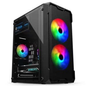 M168-7 Micro ATX Office Computer Case Tempered Glass or Iron Left Side Panel