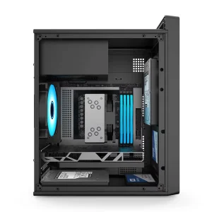 M2803 M-ATX Workstation Gaming Computer Case with Side Handle Tempered Glass Portable Desktop Office Case