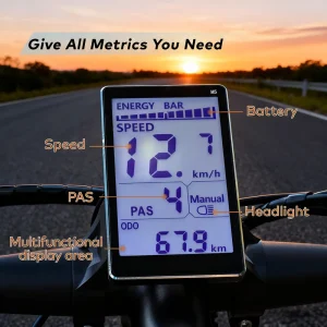 M5 Waterproof Wireless Bike Speedometer, LCD Dashboard, Power Meter, Cycling Computer, Odometer