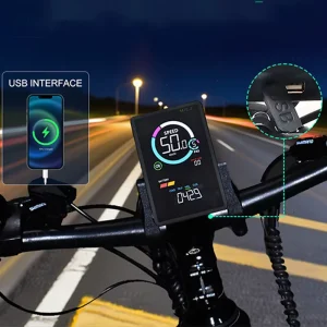 M7C 2 Road Bike Conversion Kit EBike LCD Display Cycling Computer IP67 Waterproof Handlebar Mount Wired Connection