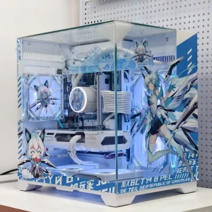 MATX Desktop Chassis with Side Panel Tempered Glass Window Compact Design Mini ITX Gaming Computer Cases & Towers