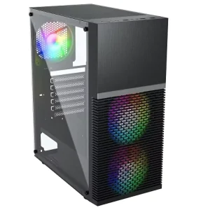 MATX Full Tower Acrylic Transparent Gaming PC Case