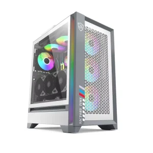MATX Mid Tower Gaming PC Case with Tempered Glass
