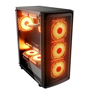 MATX USB 3.0 RGB Gaming Computer Case Tower Large ATX Design with Tempered Glass for Home Use Manufactured by PC