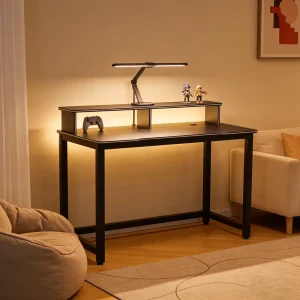 MDF Panel Durable Storage Computer Desk Apartment Office Workbench Student Writing Home Desktop Bedroom Gaming Desk