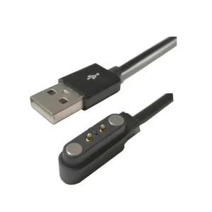 Magnetic 2-Pin Pogo Pin Cable Connector for Smart Wearable Ring and Smart Glasses