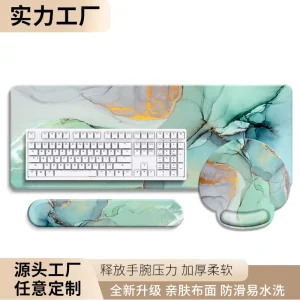 Manufacturer Direct Sales Rubber Gaming Mouse Pad with Wrist Support Three-Piece Set