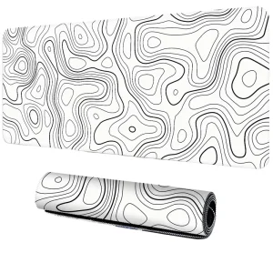 Manufacturer Mouse Pad Waterproof Topographic White Line Large Gaming Mouse Pad Sublimation Mousepad