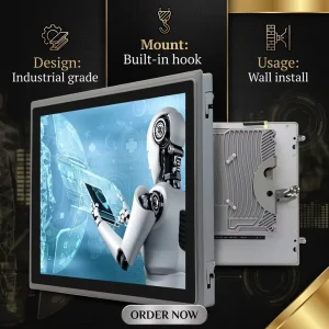 MeetNeng 17 Inch Industrial All in One Computer Embedded Capacitive Touch Screen Intel CPU Win7 8 10 Linux OS 4GB 8GB 16GB