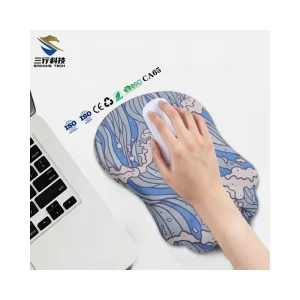Memory Foam Custom Gaming Mouse Pad with Wrist Rest Anti Slip Bottom Office Use in Stock