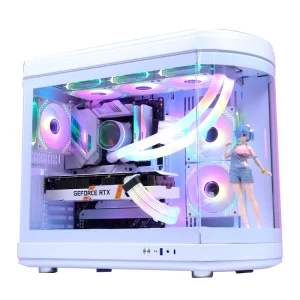Metal 0.8mm SPCC White Coating Semicircle F4-TANK Computer Case