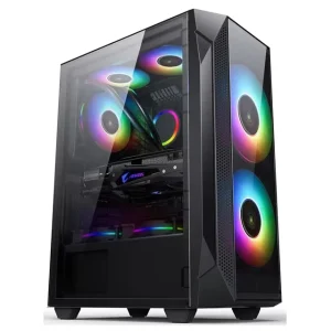 Micro ATX ATX ITX PC Case SPCC HD Audio ARGB Light Panel with RGB Fan