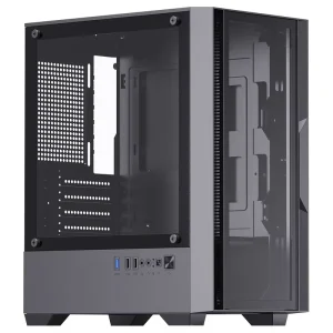 Micro ATX Aluminum PC Case with USB 3.0, HDD Support, and Tempered Glass