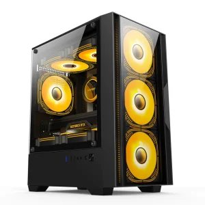 Micro ATX Gaming PC Case 240mm Liquid Cooling Support 5 Fans