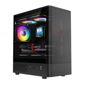 Micro ATX Gaming PC Case Curved Mesh