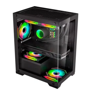 Micro ATX Gaming PC Case with RGB Fan
