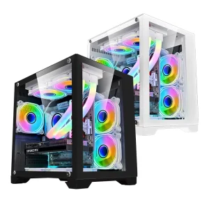 Micro ATX Gaming PC Case with Tempered Glass