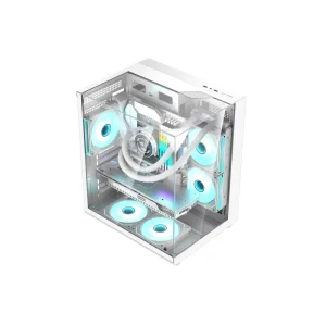Micro ATX Mid Tower Gaming PC Case with Glass Panels
