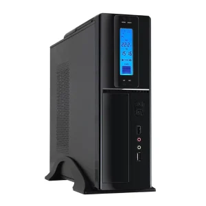 Micro Computer case With LCD Display. Desktop Slim Mini Tower