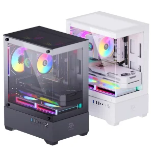 MicroATX ATX ITX Aluminum Alloy Mini Tower Gaming PC Case with Optimized Airflow