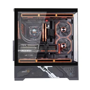 MicroATX RGB Aluminum Alloy Gaming PC Desktop Computer Case Mid Tower with RGB Lighting in Stock