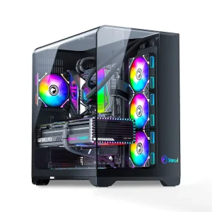 Mid Tower ATX Aluminum Alloy Tempered Glass PC Case
