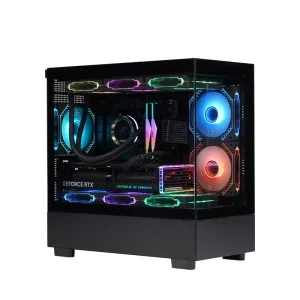 Mid-Tower ATX Micro ATX ARGB Tempered Glass Gaming PC Case