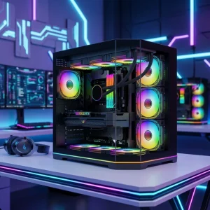 Mid Tower ATX Steel PC Case Side Panel Window OEM Customization Service Private Mold Support Optimal Airflow Design for Gaming
