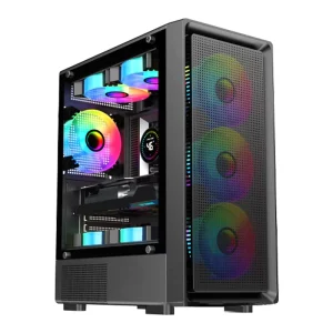 Mid Tower Gaming Computer Case Steel Chassis with 330mm VGA Support 165mm CPU Cooler 2 SSD 1 HDD USB 3.0
