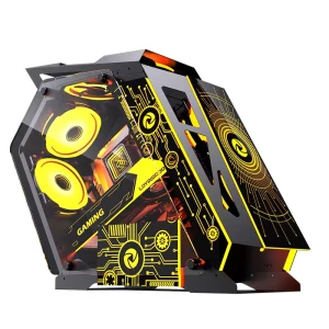 Mid Tower Gaming PC Case with RGB, M-ATX and Mini-ITX Support