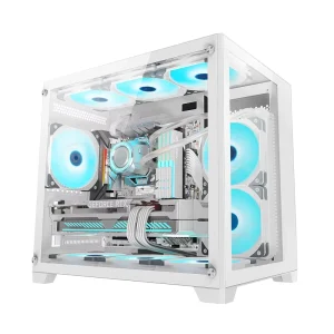 Mid-Tower MATX Gaming PC Case Aluminum Alloy Micro ATX Computer Case
