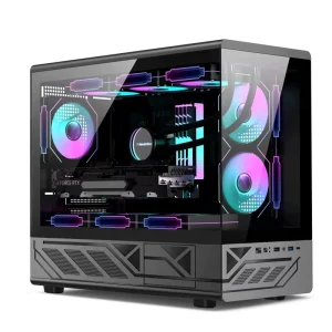 Mid Tower PC Case Tempered Glass Supports 360mm Water Cooler RGB