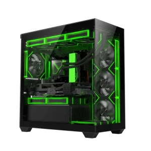 Mid Tower Pc Case Computer Gaming Cases and Towers MATX Desk Casing Tempered Glass Computer Cabinet Chassis